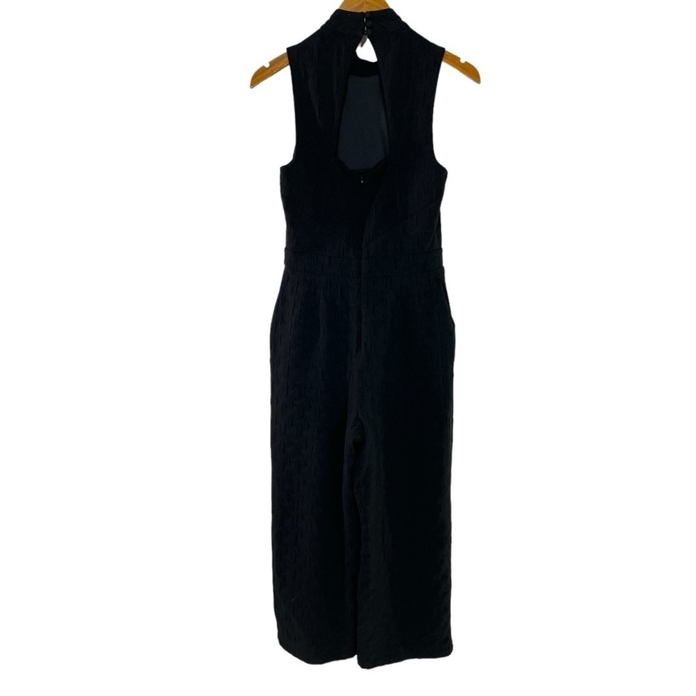 Eva Franco Charley Mock Neck Textured Jumpsuit size XS in Black - Picture 7 of 10